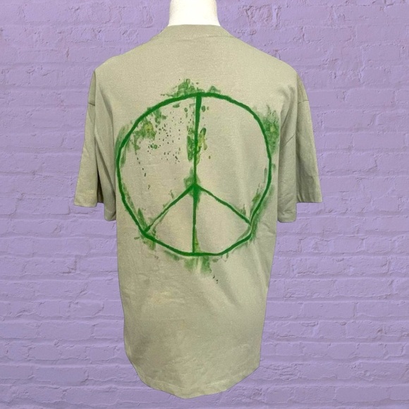 Zara oversized peace sign cotton tee small - Picture 1 of 8